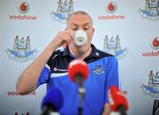 24 June 2011; Dublin manager Pat Gilroy during a press conference ahead of their Leinster GAA Football Senior Championship Semi-Final match against Kildare on Sunday June 26th. Dublin Football Squad Press Conference, St Clare's, DCU, Ballymun, Dublin. Picture credit: David Maher / SPORTSFILE