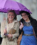 24 June 2011; Ciara McCasker and Marion Keogh from Lackagh, Co. Kildare, enjoying the days races at The Curragh Racecourse, Co. Kildare. Picture credit: Matt Browne / SPORTSFILE