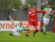 24 June 2011; Eoin Doyle, Sligo Rovers, in action against Conor McCormack, Shamrock Rovers. Airtricity League Premier Division, Sligo Rovers v Shamrock Rovers, The Showgrounds, Sligo. Picture credit: Oliver McVeigh / SPORTSFILE