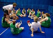 25 June 2011; Team Ireland coach Antionette Campbell speaking to the players before a divisioning game. 2011 Special Olympics World Summer Games, OAKA Olympic Indoor Hall, Athens Olympic Sport Complex, Athens, Greece. Picture credit: Ray McManus / SPORTSFILE