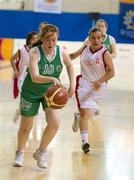 25 June 2011; Laura Mangan, Team Ireland, from  Drumcondra, Dublin, in action against Ferda Yalar, Turkey, during a divisioning game. 2011 Special Olympics World Summer Games, OAKA Olympic Indoor Hall, Athens Olympic Sport Complex, Athens, Greece. Picture credit: Ray McManus / SPORTSFILE