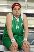 25 June 2011; Amanda McAllister, Team Ireland, from Dun Laoghaire, Co. Dublin, relaxes during a divisioning game. 2011 Special Olympics World Summer Games, OAKA Olympic Indoor Hall, Athens Olympic Sport Complex, Athens, Greece. Picture credit: Ray McManus / SPORTSFILE