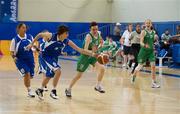 25 June 2011; Eileen Hayes, Team Ireland, from, Kill, Co. Waterford, in action against Hatzistamfi Finni, Greece, during a divisioning game. 2011 Special Olympics World Summer Games, OAKA Olympic Indoor Hall, Athens Olympic Sport Complex, Athens, Greece.  Picture credit: Ray McManus / SPORTSFILE