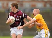 25 June 2011; John Heslin, Westmeath, in action against Anto Healy, Antrim. GAA Football All-Ireland Senior Championship Qualifier Round 1, Antrim v Westmeath, Casement Park, Belfast, Co. Antrim. Picture credit: Oliver McVeigh / SPORTSFILE