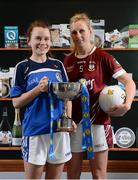 25 January 2017; LGFA footballers Geraldine Smith of Cavan, left, and Fiona Claffey of Westmeath announce Lidl Ireland's second year of partnership with the Ladies Gaelic Football Association. Following on from the phenomenal success of the #SeriousSupport campaign last year which saw the retailer pledge to invest over €1.5 million in Ladies Gaelic Football in year one, Lidl today commits to the same level of support for the season ahead. The next phase of the campaign is entitled &quot;Serious Starts Here&quot; and sees Lidl investing further in the LGFA where it counts most - at local level and in the community. This is where serious support is born and nurtured - through the dedication of a local community. It all begins with a school or a club and Lidl wants to help make the support for players strong from the start so young female talent is given its best chance. The first phase of the campaign will see an above the line regional campaign launched featuring 8 counties. The creative will show a county player, a player from their club and a player from their school, with the tagline &quot;Serious Starts Here&quot;. Throughout the year then Lidl will run various initiatives for the benefit of clubs and schools, following on from the successful kit donations. Lidl Head Office, Tallaght, Dublin. Photo by Sam Barnes/Sportsfile