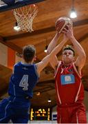 25 January 2017; Donal Ryan of St Aidans CBS in action against Michael Lynch of Colaiste Choilm Ballincollig during the Subway All-Ireland Schools U19A Boys Cup Final match between Colaiste Choilm Ballincollig and St Aidans CBS at the National Basketball Arena in Tallaght, Co Dublin. Photo by Seb Daly/Sportsfile