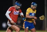 25 January 2017; Conor Lehane of Cork in action against Conor Ryan of Clare during the Co-Op Superstores Munster Senior Hurling League Round 5 match between Clare and Cork at O'Garney Park in Sixmilebridge, Co Clare. Photo by Diarmuid Greene/Sportsfile