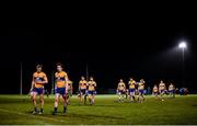 25 January 2017; Clare players including Aaron Cunningham and Ben O'Gorman leave the field after defeat to Cork in the Co-Op Superstores Munster Senior Hurling League Round 5 match between Clare and Cork at O'Garney Park in Sixmilebridge, Co Clare. Photo by Diarmuid Greene/Sportsfile