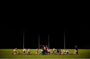 25 January 2017; Clare joint managers Donal Moloney, Gerry O'Connor and selector Liam Cronin in conversation as the Clare players stretch after the Co-Op Superstores Munster Senior Hurling League Round 5 match between Clare and Cork at O'Garney Park in Sixmilebridge, Co Clare. Photo by Diarmuid Greene/Sportsfile