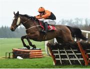 26 January 2017; Adreamstillalive, with David Mullins up, jumps the last on their way to winning the Ladbrokes Handicap Hurdle at the Gowran Park Races in Gowran Park, Co. Kilkenny. Photo by Matt Browne/Sportsfile