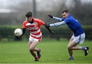 26 January 2017; Dilan O'Donoghue of Cork Institute of Technology in action against James Morris of Garda College during the Independent.ie HE Sigerson Cup Preliminary Round match between Garda College and Cork Institute of Technology at Templemore in Co. Tipperary. Photo by Sam Barnes/Sportsfile