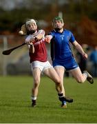 28 January 2017; Lyndon Fairbrother of Our Lady’s Templemore in action against Ciarán Kelly of Nenagh CBS during the Dr. Harty Cup Semi-final match between Our Lady’s Templemore and Nenagh CBS at Toomevara in Co. Tipperary. Photo by Piaras Ó Mídheach/Sportsfile