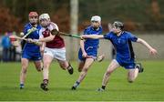 28 January 2017; Diarmuid Ryan of Our Lady’s Templemore in action against Nenagh CBS players, from left, Bryan McLoughney, Craig Morgan and Jerome Cahill during the Dr. Harty Cup Semi-final match between Our Lady’s Templemore and Nenagh CBS at Toomevara in Co. Tipperary. Photo by Piaras Ó Mídheach/Sportsfile