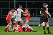 28 January 2017; Tyrone and Derry players tussle during the Bank of Ireland Dr. McKenna Cup Final match between Tyrone and Derry at Pairc Esler in Newry, Co. Down. Photo by Oliver McVeigh/Sportsfile