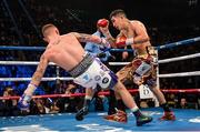 29 January 2017; Carl Frampton, left, in action against Leo Santa Cruz during the WBA featherweight title fight between Carl Frampton and Leo Santa Cruz at MGM Grand, Las Vegas, NV. Photo by Joshua Dahl/Sportsfile