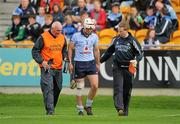 18 June 2011; Tomas Brady, Dublin with selector Ciaran Hetherton, left, and chartered physiotherapist Eamon O'Reilly. Leinster GAA Hurling Senior Championship Semi-Final, Dublin v Galway, O'Connor Park, Tullamore, Co. Offaly. Picture credit: Stephen McCarthy / SPORTSFILE