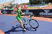 25 June 2011; Ireland's Aileen Morrison, from Derry, in action during the Elite Women's race. Aileen finished in 14th position, in a time of 2:07:28. 2011 Pontevedra ETU Triathlon European Championships - Elite Women, Pontevedra, Spain. Picture credit: Stephen McCarthy / SPORTSFILE