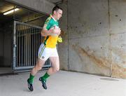 25 June 2011; Offaly captain Niall McNamee leaves the tunnel before the game. GAA Football All-Ireland Senior Championship Qualifier Round 1, Offaly v Monaghan, O'Connor Park, Tullamore, Co. Offaly. Picture credit: Dáire Brennan / SPORTSFILE