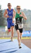 25 June 2011; Ireland's Victor Thompson, from London, on his way to 11th position in the 35-39 Male Age Group Sprint event, in a time of 01:10:30, at the 2011 Pontevedra ETU Triathlon European Championships. Pontevedra, Spain. Picture credit: Stephen McCarthy / SPORTSFILE