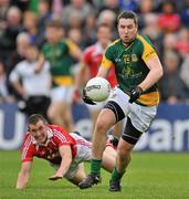 25 June 2011; Cian Ward, Meath, in action against Dessie Finnegan, Louth. GAA Football All-Ireland Senior Championship Qualifier Round 1, Louth v Meath, Kingspan Breffni Park, Co. Cavan. Picture credit: David Maher / SPORTSFILE