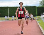 26 June 2011; Sara Louise Treacy, from Moynalvey A.C., comes to the line to win the U23 Women's 800m race during the Woodie’s DIY Junior and U23 Championships. Tullamore Harriers AC, Tullamore, Co. Offaly. Picture credit: Barry Cregg / SPORTSFILE
