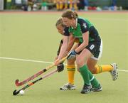26 June 2011; Alexandra Speers, Ireland, in action against Tarryn Bright, South Africa. ESB Electric Ireland Champions Challenge Finals, Ireland v South Africa, National Hockey Stadium, UCD, Belfield, Co. Dublin. Picture credit: Ray Lohan / SPORTSFILE