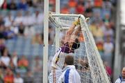 26 June 2011; Wexford goalkeeper Anthony Masterson, catches the ball behind the crossbar which was awarded a point to Carlow. Leinster GAA Football Senior Championship Semi-Final, Wexford v Carlow, Croke Park, Dublin. Picture credit: David Maher / SPORTSFILE