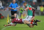 26 June 2011; Mathew Clancy, Galway, in action against Alan Feeney, Mayo. Connacht GAA Football Senior Championship Semi-Final, Mayo v Galway, McHale Park, Castlebar, Co. Mayo. Picture credit: Ray Ryan / SPORTSFILE