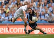 26 June 2011; Stephen Cluxton, Dublin, in action against James Kavanagh, Kildare. Leinster GAA Football Senior Championship Semi-Final, Dublin v Kildare, Croke Park, Dublin. Photo by Sportsfile