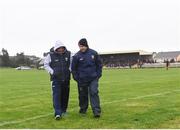 29 January 2017; Davy Fitzgerald manager of Wexford with selector JJ Doyle before the Bord na Mona Walsh Cup Semi-Final match between Wexford and Kilkenny at O'Kennedy Park in New Ross, Co Wexford. Photo by Matt Browne/Sportsfile