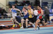 29 January 2017; A general view of the action during the Men U23 60m final during the Irish Life Health National Junior & U23 Indoor Championships at AIT International Arena in Athlone, Co Westmeath. Photo by Sam Barnes/Sportsfile