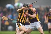29 January 2017; Pat Lyng of Kilkenny in action against Diarmuid O'Keeffee of Wexford during the Bord na Mona Walsh Cup Semi-Final match between Wexford and Kilkenny at O'Kennedy Park in New Ross, Co Wexford. Photo by Matt Browne/Sportsfile