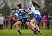 29 January 2017; Niamh McEvoy of Dublin in action against Lianne Ward of Monaghan during the Lidl Ladies Football National League Round 1 match between Dublin and Monaghan at Naomh Mearnóg in Portmarnock, Co Dublin. Photo by David Fitzgerald/Sportsfile