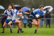 29 January 2017; Olivia Leonard of Dublin in action against Rachel McKenna of Monaghan during the Lidl Ladies Football National League Round 1 match between Dublin and Monaghan at Naomh Mearnóg in Portmarnock, Co Dublin. Photo by David Fitzgerald/Sportsfile