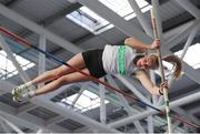 29 January 2017; Emma Coffey, of Carraig-Na-Bhfear A.C., Co Cork, on her way to finishing second in the Junior Women's Pole Vault during the Irish Life Health National Junior & U23 Indoor Championships at AIT International Arena in Athlone, Co Westmeath. Photo by Sam Barnes/Sportsfile