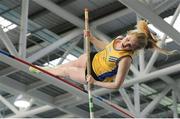 29 January 2017; Clodagh Walsh of Abbey Striders A.C., Co Cork, competing in the Junior Women's Pole Vault during the Irish Life Health National Junior & U23 Indoor Championships at AIT International Arena in Athlone, Co Westmeath. Photo by Sam Barnes/Sportsfile
