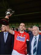 29 January 2017; Cork captain Stephen McDonnell lifts the cup following the Co-Op Superstores Munster Senior Hurling League final match between Limerick and Cork at the Gaelic Grounds in Limerick. Photo by Eóin Noonan/Sportsfile