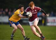 29 January 2017; Peter Cooke of Galway in action against Conor Devaney of Roscommon during the Connacht FBD League Final match between Roscommon and Galway at Kiltoom in Co Roscommon. Photo by Stephen McCarthy/Sportsfile