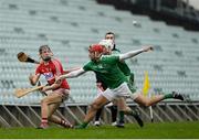 29 January 2017; Mark Coleman of Cork in action against Barry Nash of Limerick during the Co-Op Superstores Munster Senior Hurling League final match between Limerick and Cork at the Gaelic Grounds in Limerick. Photo by Eóin Noonan/Sportsfile