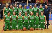 29 January 2017; The Courtyard Liffey Celtics team prior to the Hula Hoops Women's National Cup Final match between Team Ambassador UCC Glanmire and Courtyard Liffey Celtics at the National Basketball Arena in Tallaght, Co Dublin. Photo by Brendan Moran/Sportsfile