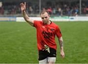 29 January 2017; Darran O'Sullivan of Glenbeigh-Glencar acknowledges suppoorters after the AIB GAA Football All-Ireland Junior Club Championship Semi-Final between Glenbeigh-Glencar and Louisburgh at Cusack Park in Ennis, Co Clare. Photo by Diarmuid Greene/Sportsfile