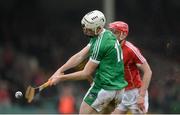 29 January 2017; Kyle Hayes of Limerick has a shot on goal saved by Anthony Nash of Cork during the Co-Op Superstores Munster Senior Hurling League final match between Limerick and Cork at the Gaelic Grounds in Limerick. Photo by Eóin Noonan/Sportsfile