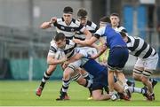 29 January 2017; Conor Doran of Belvedere College is tackled by Harry McCarthy of St Andrew's College during the Bank of Ireland Leinster Schools Senior Cup Round 1 match between St Andrew’s College and Belvedere College at Donnybrook Stadium in Dublin. Photo by Daire Brennan/Sportsfile