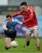 29 January 2017; Niall Scully of Dublin in action against Derek Maguire of Louth during the Bord na Mona O'Byrne Cup Final match between Louth and Dublin at the Gaelic Grounds in Drogheda, Co Louth. Photo by Philip Fitzpatrick/Sportsfile