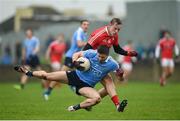29 January 2017; Robert Gaughan of Dublin in action against Jim McEneaney of Louth during the Bord na Mona O'Byrne Cup Final match between Louth and Dublin at the Gaelic Grounds in Drogheda, Co Louth. Photo by Philip Fitzpatrick/Sportsfile