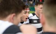 29 January 2017; Belvedere College captain Max Kearney issues instructions to his team ahead of the Bank of Ireland Leinster Schools Senior Cup Round 1 match between St Andrew’s College and Belvedere College at Donnybrook Stadium in Dublin. Photo by Daire Brennan/Sportsfile