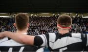 29 January 2017; Belvedere College players and supporters sing the school anthem after the Bank of Ireland Leinster Schools Senior Cup Round 1 match between St Andrew’s College and Belvedere College at Donnybrook Stadium in Dublin. Photo by Daire Brennan/Sportsfile