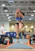 29 January 2017; Grace Furlong of Waterford A.C., Co Waterford, on her way to winning the Junior Women's Triple Jump during the Irish Life Health National Junior & U23 Indoor Championships at AIT International Arena in Athlone, Co Westmeath. Photo by Sam Barnes/Sportsfile