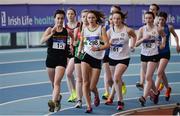 29 January 2017; Siobhan Nash of Ballinasloe and District A.C., leads the field during the Women's 3k Walk during the Irish Life Health National Junior & U23 Indoor Championships at AIT International Arena in Athlone, Co Westmeath. Photo by Sam Barnes/Sportsfile