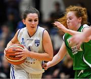 29 January 2017; Aine McKenna of Ambassador UCC Glanmire in action against Sorcha Tiernan of Courtyard Liffey Celtics during the Hula Hoops Women's National Cup Final match between Team Ambassador UCC Glanmire and Courtyard Liffey Celtics at the National Basketball Arena in Tallaght, Co Dublin. Photo by Brendan Moran/Sportsfile
